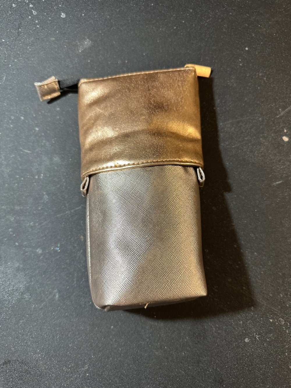 Sleek Metallic Brown Pouch